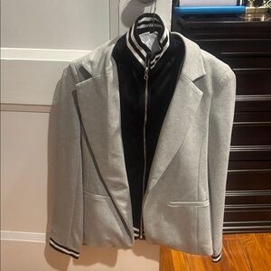 Central Park West Gray and Black Jacket